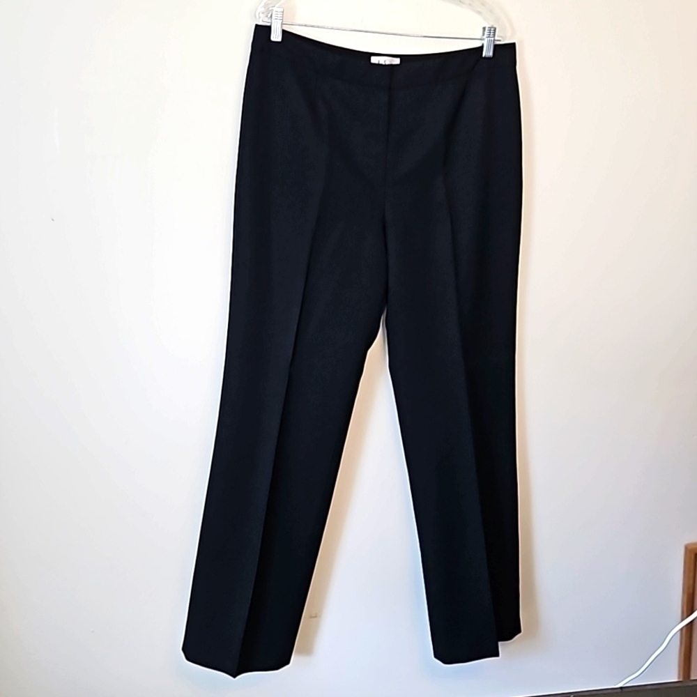 Le Suit Black Straight Leg Pants Size 12
